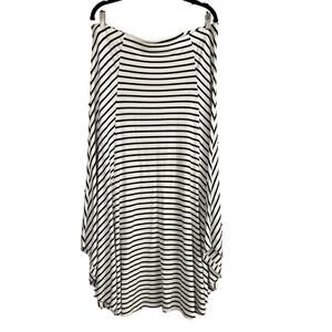 Chico's Plus Size Black and White Asymmetrical Maxi Skirt Size 2